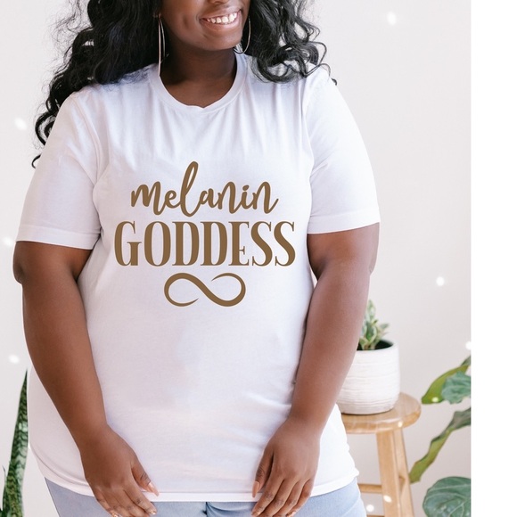 Melanin Goddess Crew Neck Short Sleeve - Picture 1 of 2